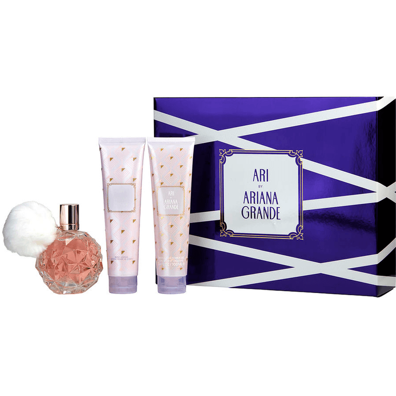 Ari-by-Ariana-Grande-Kit-Eau-de-Parfum-100ml---Body-Lotion-100ml---Gel-100ml