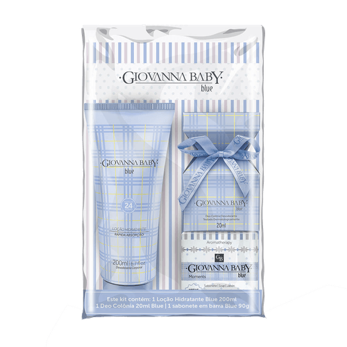 GIOVANNA BABY KIT BLUE LOCAO+DESODORANTE+SABONETE