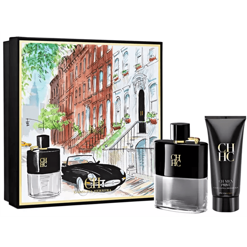 Carolina-Herrera-Kit-CH-Men-Prive-Masculino---Eau-de-Toilette-100ml---Pos-Barba-100ml