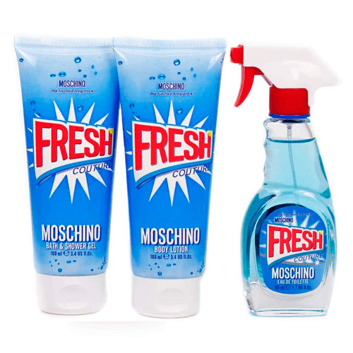 Moschino Kit Fresh Couture Eau De Toilette 50ml + Gel De Banho 100ml + Loção Corporal 100ml