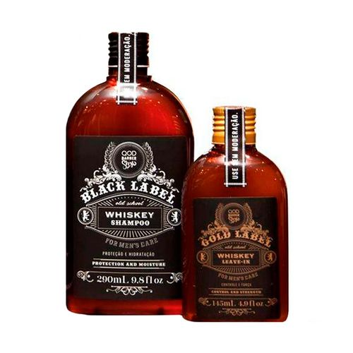 BARBER SHOP KIT SHAMPOO E LEAVE IN WHISKEY 435ML