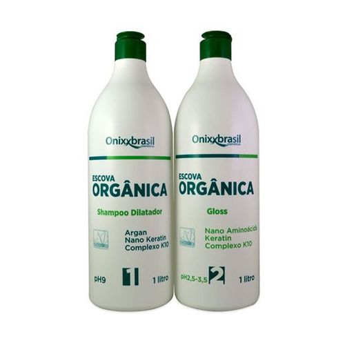 Onixxbrasil Kit Escova Organica Onixx Gloss 100ml + Shampoo 1000ml