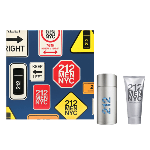 Carolina Herrera Kit Perfume Masculino 212 Men Eau De Toilette 100ml + Pós Barba 100ml