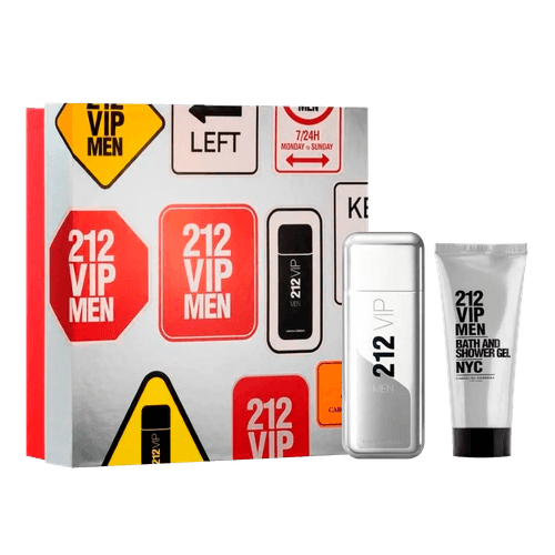 Carolina Herrera Kit 212 Vip Men Eau de Toilette Perfume Masculino 100ml + Gel de Banho - 100ml