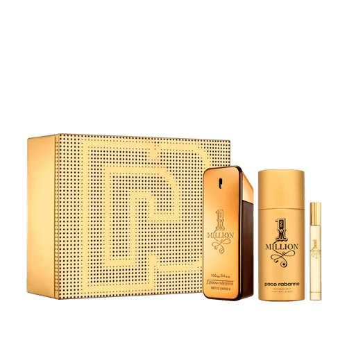 Kit One Million Eau de Toilette 100ml - Perfume Masculino + Desodorante 150ml + Travel Spray 10ml