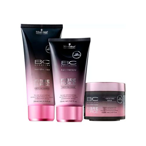 Schwarzkopf Professional Kit BC Bonacure Fibre Force Fortifying Reconstrução e Proteção (3 Produtos)