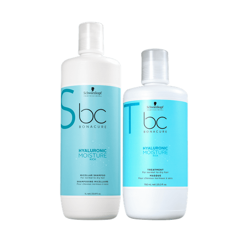 Schwarzkopf Professional Kit BC Bonacure Hyaluronic Moisture Kick - Shampoo 1l + Máscara de Hidratação 750ml