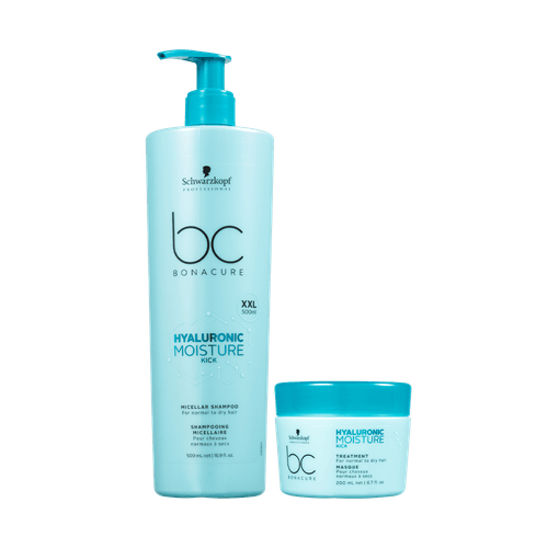 Schwarzkopf Professional Kit BC Hyaluronic Kick Shampoo 500ml + Máscara de Hidratação 200ml