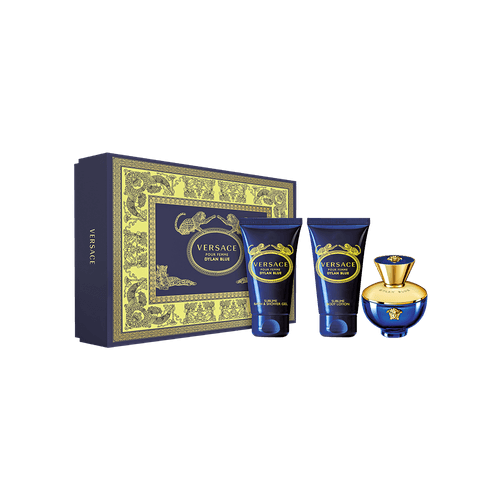 Versace Kit Pour Femme Dylan Blue Eau De Parfum 50ml + Shampoo 50ml + Loção Corporal 50ml