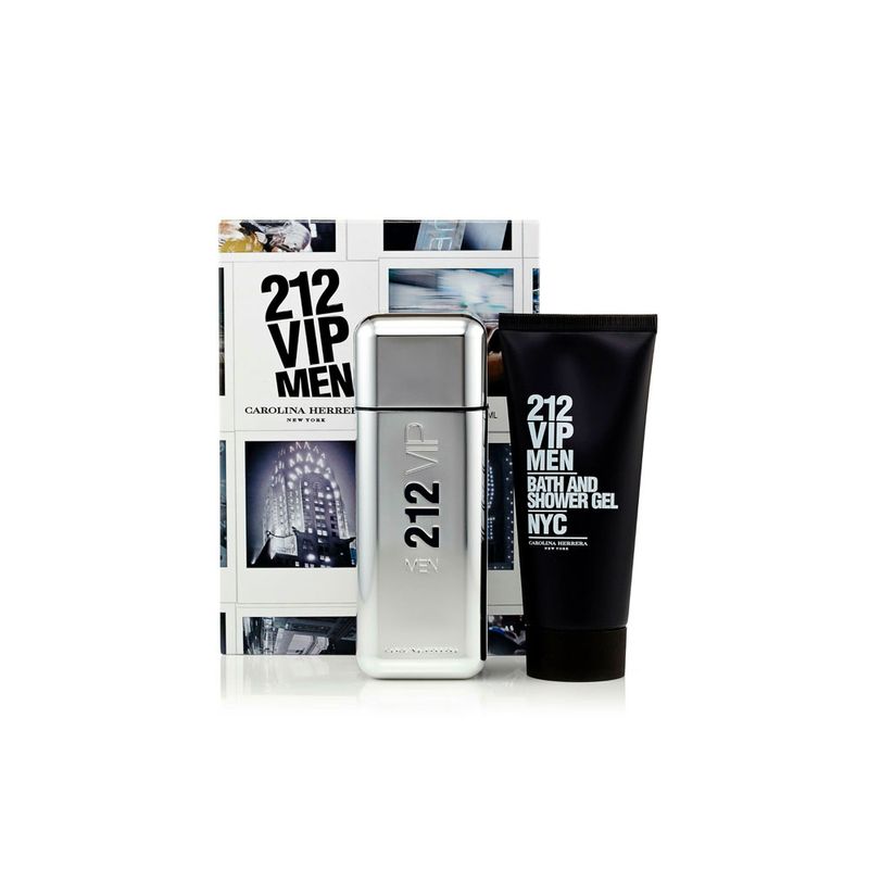 Carolina-Herrera-Kit-212-VIP-Men-NYC-Eau-De-Toilette-100ml---Gel-de-Banho-100ml