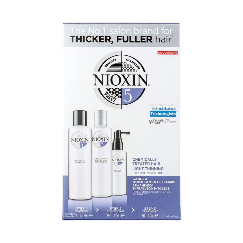 Nioxin-System-5-Kit--Shampoo-150ml---Condicionador-150ml---Treatment-50ml