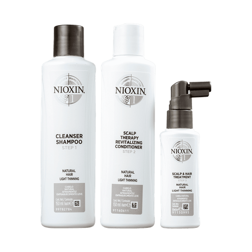 Nioxin System 1 Kit Shampoo 150ml + Condicionador 150ml + Treatment 50ml