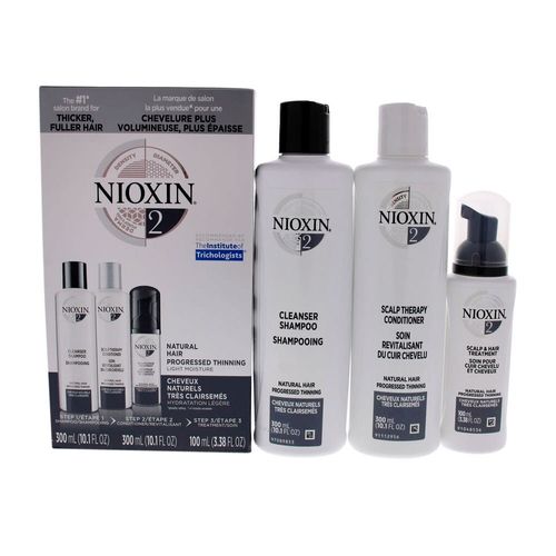 Nioxin System 2 Kit - Shampoo 300ml + Condicionador 300ml + Treatment 100ml