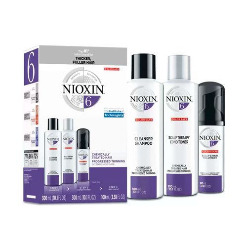 Nioxin System 6 Kit - Shampoo 300ml + Conditioner 300ml + Treatment 100ml