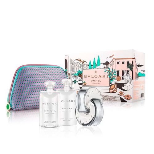 Bvlgari Kit Omnia Crystalline Eau de Toilette 65ml + Shower Gel 75ml + Body Lotion 75ml + Nécessaire