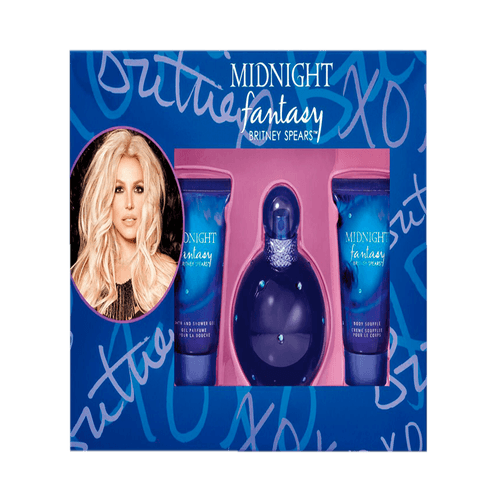 Kit Britney Spears Fantasy Midnight - Shower Gel 50ml + Eau de Parfum 100ml + Body Lotion 50ml