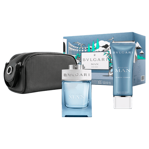 BVLGARI SPRING 2021 KIT BVLGARI MAN GLACIAL ESSENCE 100ML EDP + 100 ML AFTER SHAVE BALM + POUCH