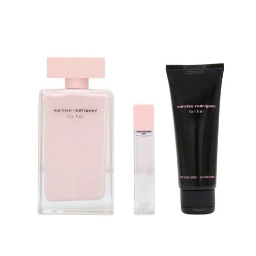 Narciso Rodriguez For Her Kit - Eau de Parfum 100ml + Eau de Parfum 10ml + Body Lotion