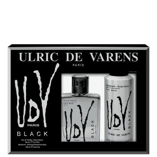 Kit Ulric de Varens UDV Black Masculino - Eau de Toilette 100ml + Desodorante 200ml