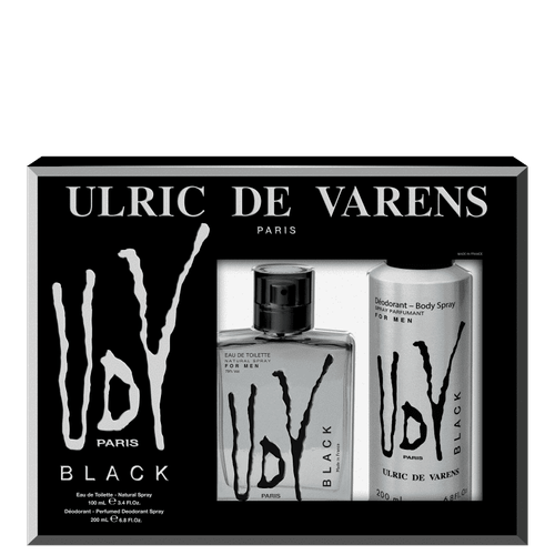 Ulric de Varens Kit UDV Black Masculino - Eau de Toilette 100ml + Desodorante 200ml