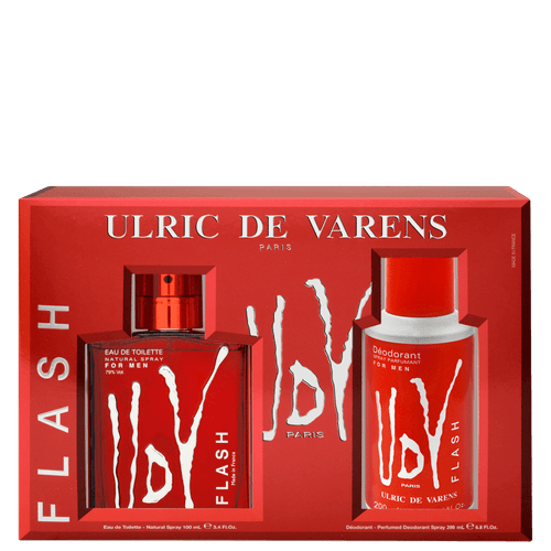 Kit Ulric de Varens UDV Flash Masculino - Eau de Toilette 100ml + Desodorante 200ml