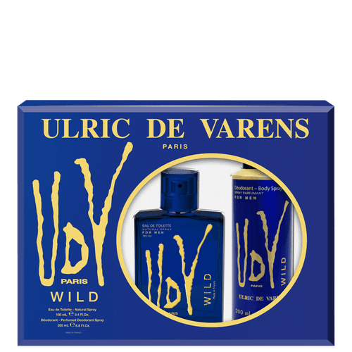 Kit Ulric de Varens UDV Wild Masculino - Eau de Toilette 100ml + Body Spray 200ml