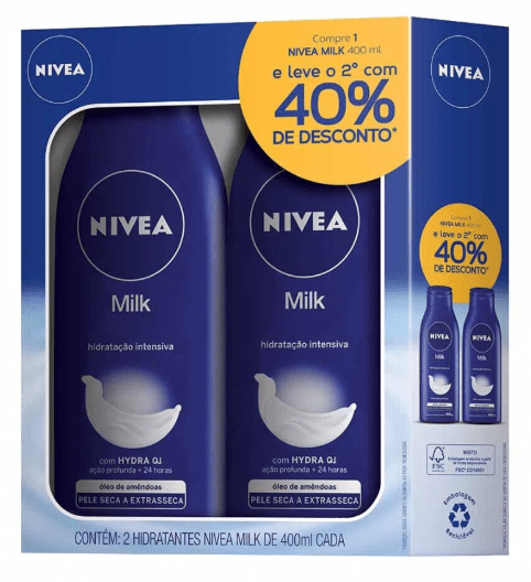 NIVEA Milk Kit 2un - Loção Hidratante Corporal 400ml