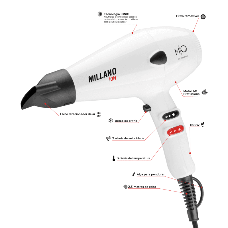 MQ-Professional-Millano-220V-White---Secador-de-Cabelo