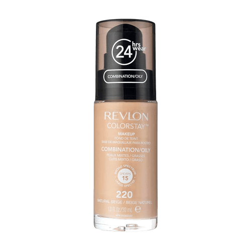 Revlon ColorStay Pump Combination/Oily Skin 24 Horas Pele Mista à Oleosa FPS15 220 Beige - Base Líquida 30ml