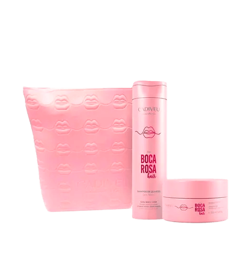 Cadiveu-Boca-Rosa-Kit---Necessaire---Shampoo-250ml---Mascara-Capilar-200ml