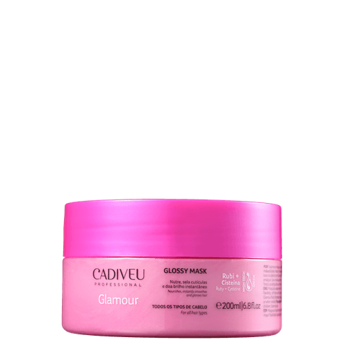 Cadiveu Glamour Rubi Glossy - Máscara Capilar 200ml