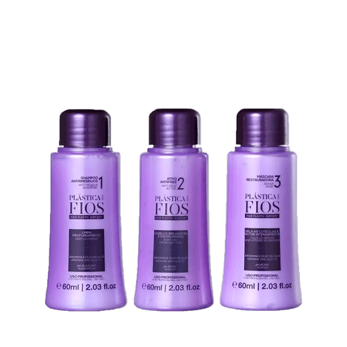 Cadiveu Plástica dos Fios - Shampoo + Ativo Antifrizz + Máscara 60ml