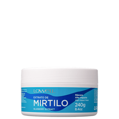 Lowell Extrato de Mirtilo Alto Impacto - Máscara Capilar 240g