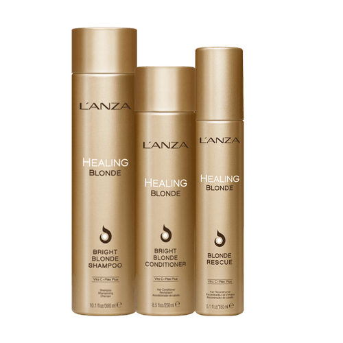 L'Anza Kit Healing Blonde Bright Shampoo 300ml + Condicionador 250ml + Leave in Rescue 150ml