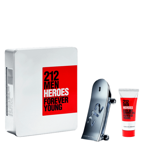 CAROLINA HERRERA KIT 212 HEROES MAN EDT 90ML + BODYW100ML