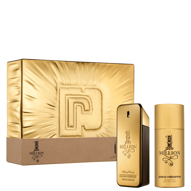 Paco-Rabanne-Kit-One-Million-Eau-de-Toilette---Perfume-Masculino-100ml---Desodorante-150ml