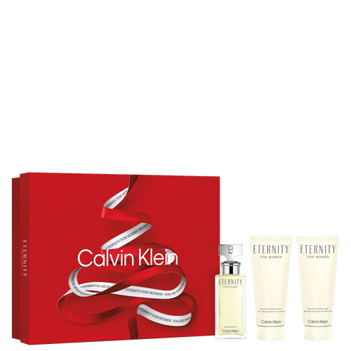 Calvin Klein KIT Eternity for Women - Eau de Parfum 50ml + Loção Corporal 100ml + Gel de Banho 100ml