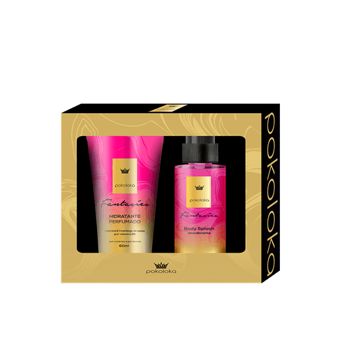 PokoLoka KIT Fantasies - Hidratante Perfumado 60ml e Body Splash 60ml