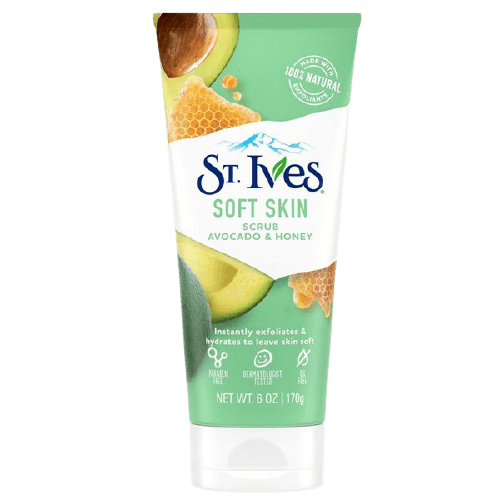 St Ives Soft Skin Scrub Avocado & Honey - Esfoliante Facial 170g