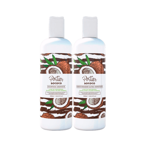 Portier Cremoso DoCoco Kit Shampoo + Condicionador 500ml