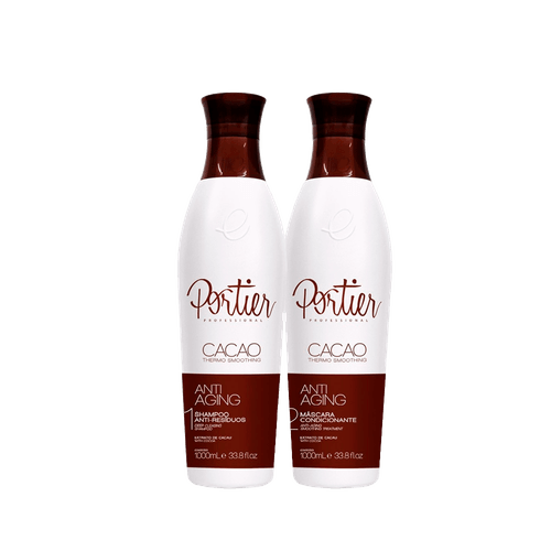 Portier Cacao Kit Progressiva Shampoo + Máscara 1000ml