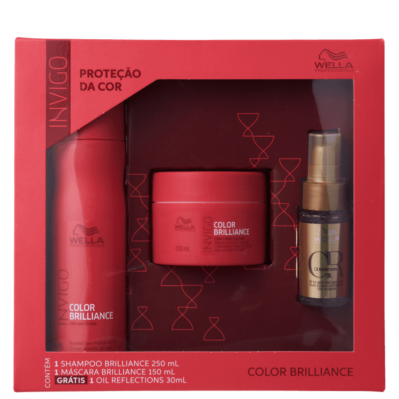 Wella-Professionals-Kit-Invigo-Color-Brilliance-Oil-Reflections-Shampoo-250ml---Mascara-Capilar-150ml---Oleo-Capilar-30ml