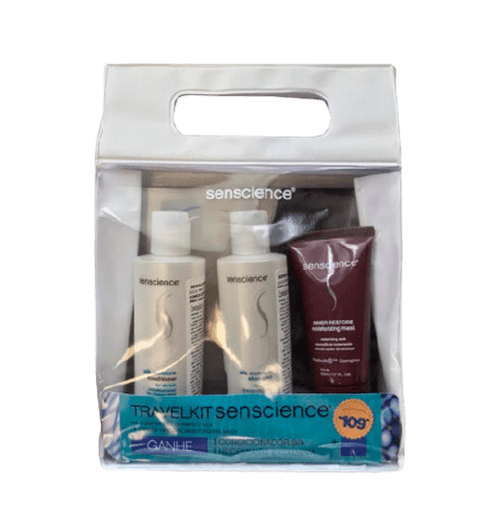 Senscience Silk Moisture Kit Travel Shampoo 90ml + Inner Restore Moisturizing 50ml + Condicionador 90ml