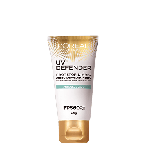 LOréal Paris UV Defender Antioleosidade FPS 60 - Protetor Solar Facial 40g