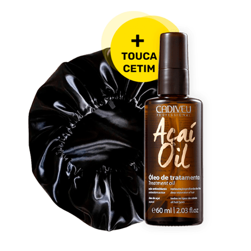 KIT CADIVEU ACAI OLEO DE TRATAMENTO 60ML + TOUCA  CETIM