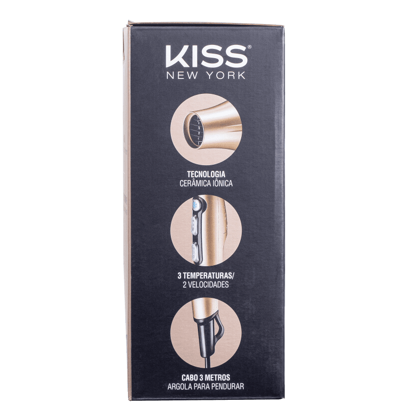 Kiss-New-York-Tourmaline-Ion-220V-Dourado---Secador-de-Cabelo