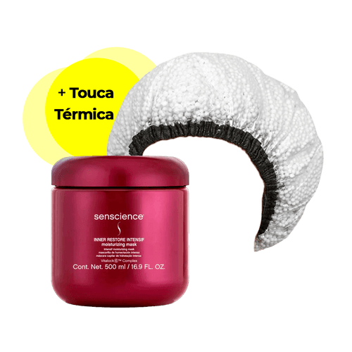 Senscience Inner Restore Deep Moisture - Máscara de Hidratação 500ml + Touca Térmica Metalizada