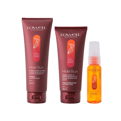 Lowell Hide Sun Kit - Shampoo + Condicionador + Fluído