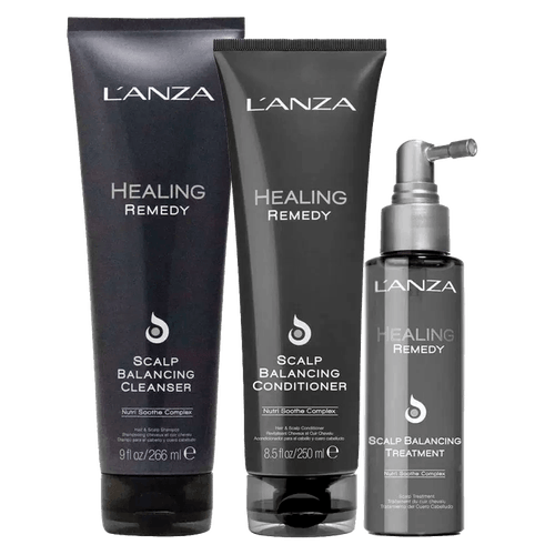 Kit L'Anza Complete Re-Balance - Shampoo 266ml + Condicionador 250ml + Leave-in de Tratamento 100ml