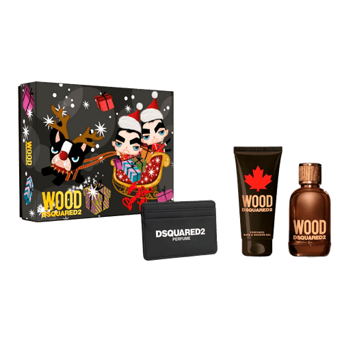 Dsquared2 Wood Kit Eau de Toilette 100ml + Shower Gel 100ml + Porta Cartão